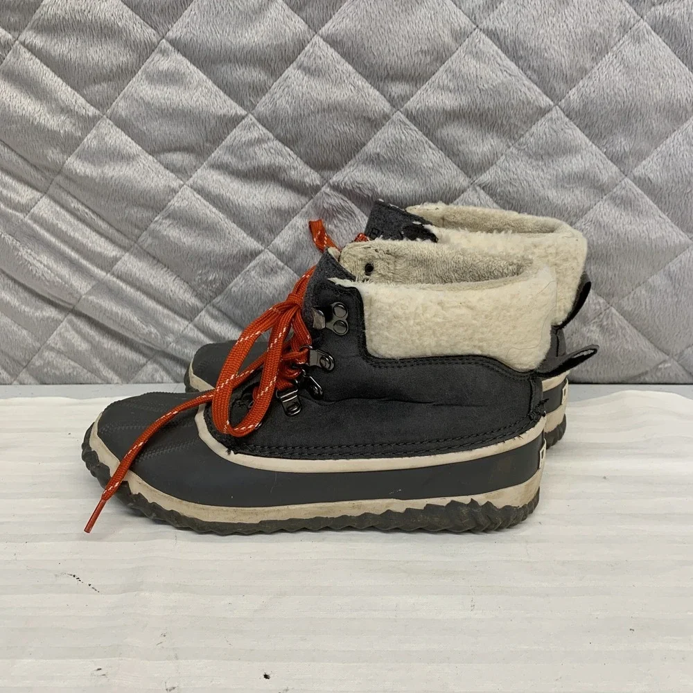 JBU Jambu Snow Boots‎ Womens 7.5M Waterproof Lace Up Faux Fur Lined Gray